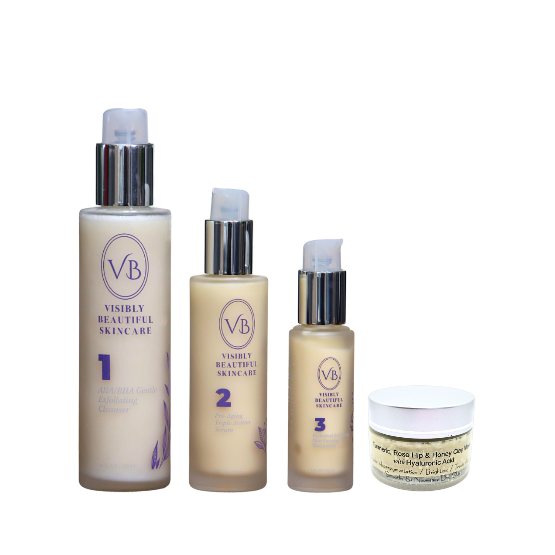 Visibly Beautiful Skincare 3-STEP Skincare System + Mask