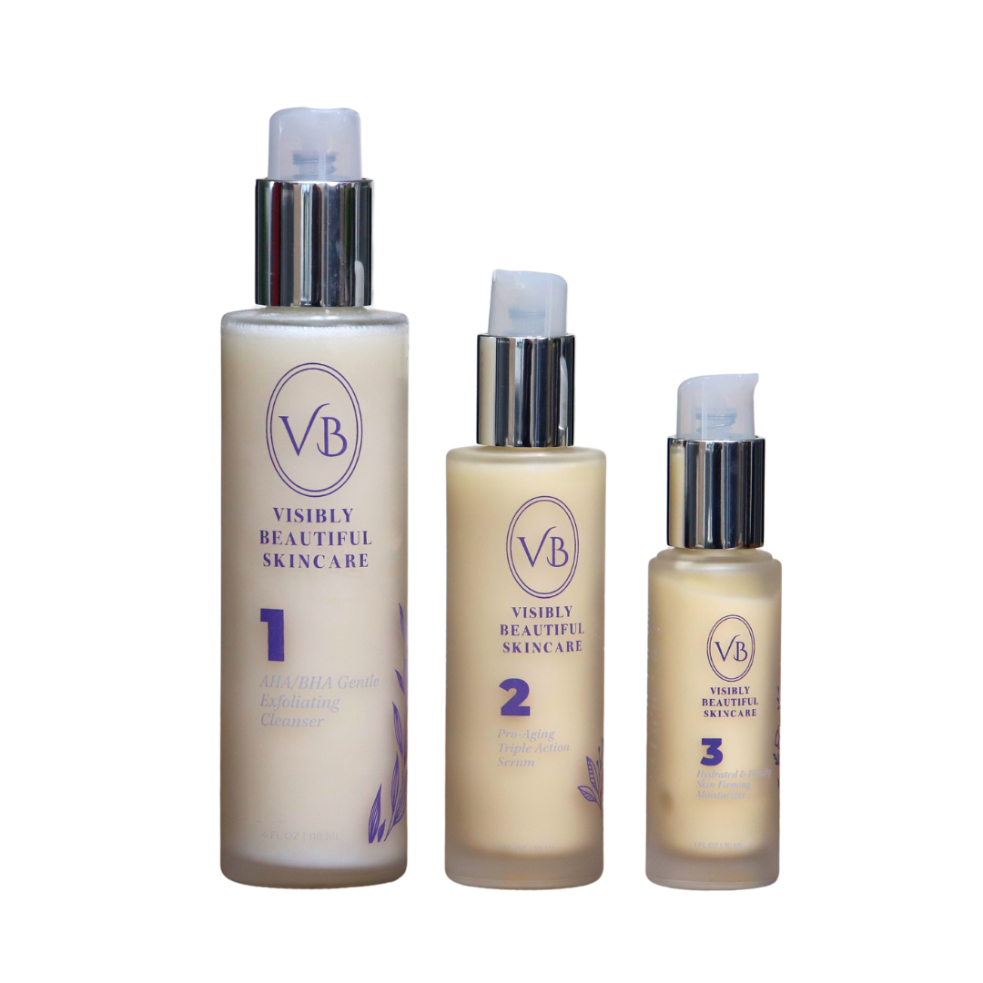 Visibly Beautiful Skincare 3-STEP Skincare System + Mask